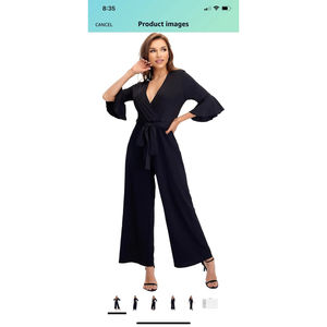 Women’s black pants romper